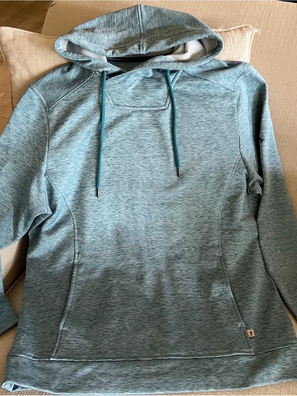 Tommy Bahama Heathered Light Teal Hoodie Pullover